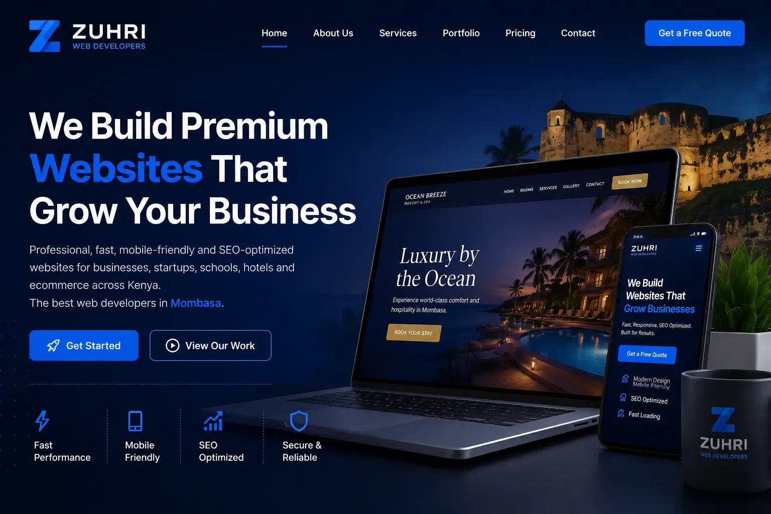 Premium web design in Mombasa